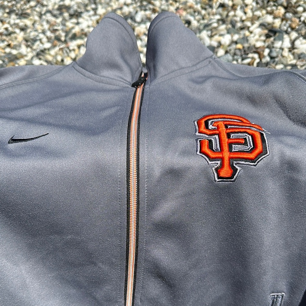 Nike Gray and Orange Zip-Up Jacket